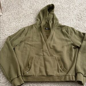 ZYIA Olive Green Casual Hoodie